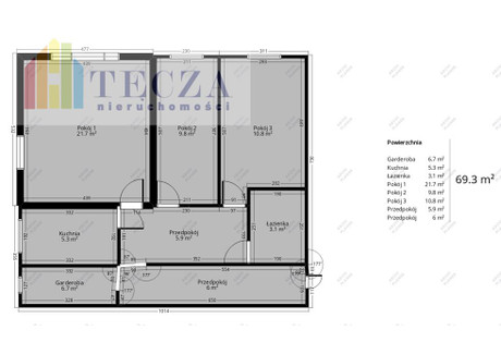 Mieszkanie na sprzedaż - Czerniakowska Mokotów, Warszawa, 69,3 m², 999 000 PLN, NET-4035