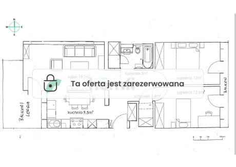 Mieszkanie do wynajęcia - Kluczborska Kraków-Krowodrza, Kraków, 70 m², 4000 PLN, NET-50625/2089/OMW