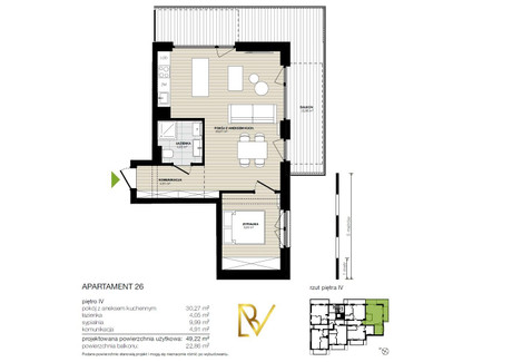 Mieszkanie na sprzedaż - Wylotowa Kołobrzeg, Kołobrzeski, 49,22 m², 1 044 325 PLN, NET-62