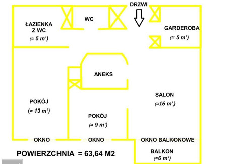 Mieszkanie na sprzedaż - Obrońców Tobruku Bemowo, Warszawa, 63,64 m², 1 200 000 PLN, NET-2638