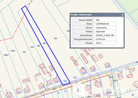 Działka na sprzedaż - Łąkowa Czeremcha, Hajnowski, 2816 m², 70 000 PLN, NET-358/16208/OGS