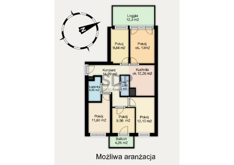 Mieszkanie na sprzedaż - Przyjaźni Klecina, Krzyki, Wrocław, 91,32 m², 1 262 850 PLN, NET-33781