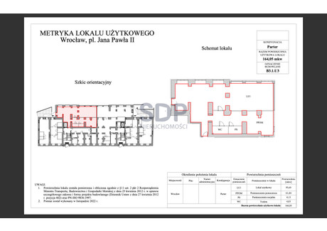 Lokal do wynajęcia - Jana Pawła II Stare Miasto, Wrocław, 164,05 m², 2953 Euro (12 609 PLN), NET-31389