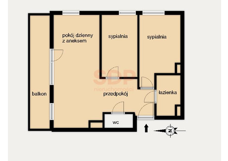 Mieszkanie na sprzedaż - Reymonta Władysława Ołbin, Śródmieście, Wrocław, 59 m², 1 189 000 PLN, NET-36516