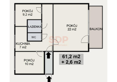 Mieszkanie na sprzedaż - Strzegomska Nowy Dwór, Fabryczna, Wrocław, 61,2 m², 670 000 PLN, NET-37136