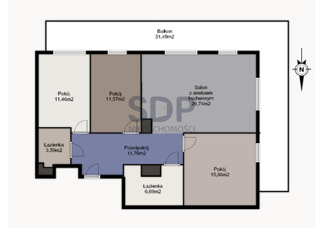 Mieszkanie na sprzedaż - Podwale Stare Miasto, Wrocław, 87,69 m², 1 999 000 PLN, NET-31811