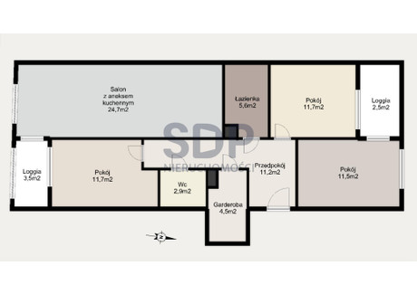 Mieszkanie na sprzedaż - Jedności Narodowej Ołbin, Śródmieście, Wrocław, 86,5 m², 1 124 500 PLN, NET-34872