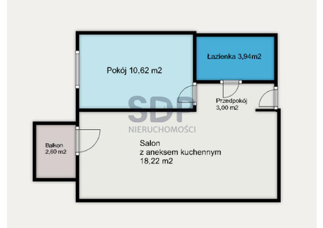 Mieszkanie na sprzedaż - Kajdasza Jagodno, Krzyki, Wrocław, 36,81 m², 500 616 PLN, NET-35019