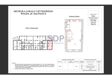 Lokal do wynajęcia - Jana Pawła II Stare Miasto, Wrocław, 78,37 m², 1411 Euro (6096 PLN), NET-31394