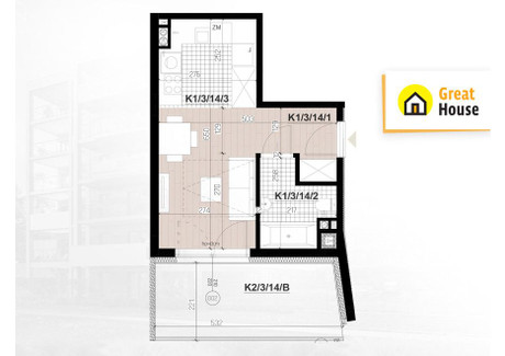 Mieszkanie na sprzedaż - Domaszowska Kielce, 25,15 m², 313 000 PLN, NET-GH468730