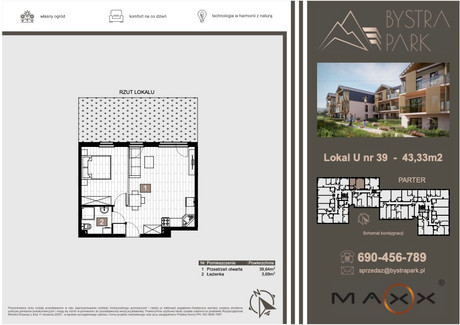 Mieszkanie na sprzedaż - Szczyrkowska Bielsko-Biała, 43,33 m², 453 000 PLN, NET-36