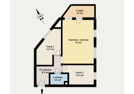 Mieszkanie na sprzedaż - Kolejowa Wola, Warszawa, Wola, Warszawa, 72,43 m², 1 875 937 PLN, NET-SDP306299