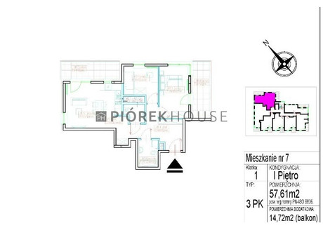 Mieszkanie na sprzedaż - Marsa Rembertów, Warszawa, 57,91 m², 769 000 PLN, NET-64707/6624/OMS