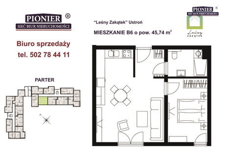 Mieszkanie na sprzedaż - Hermanice, Ustroń, Cieszyński, 46 m², 530 584 PLN, NET-PEB-MS-7571-1