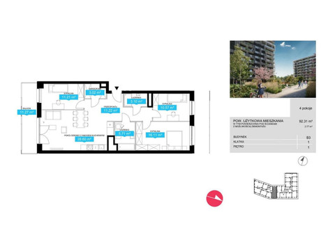 Mieszkanie na sprzedaż - Gumińska Wola, Warszawa, Wola, Warszawa, 92,31 m², 1 507 050 PLN, NET-544671