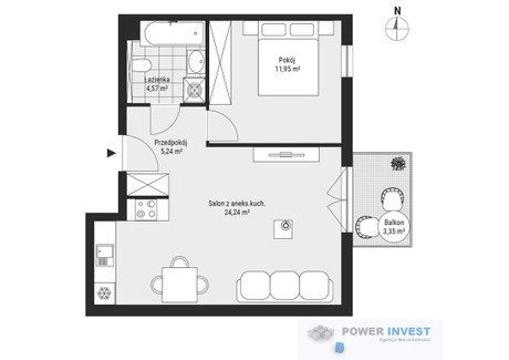 Mieszkanie na sprzedaż - Tadeusza Śliwiaka Rybitwy, Kraków, 46 m², 542 800 PLN, NET-26253/7649/OMS