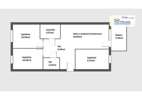 Mieszkanie na sprzedaż - Siekierki, Mokotów, Warszawa, 65,46 m², 1 060 452 PLN, NET-120583/3877/OMS