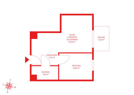 Mieszkanie na sprzedaż - Ametystowa Łostowice, Gdańsk, 36,51 m², 408 897 PLN, NET-PH241177