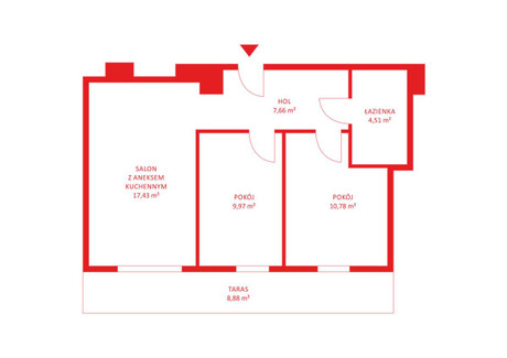 Mieszkanie na sprzedaż - Myśliwska Ujeścisko, Gdańsk, 50,34 m², 703 249 PLN, NET-PH803866