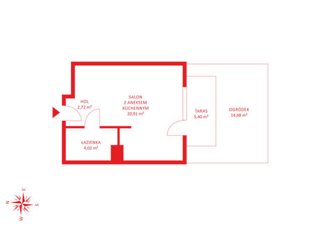 Mieszkanie na sprzedaż - Warszawska Ujeścisko, Gdańsk, 27,65 m², 395 395 PLN, NET-PH165313