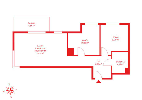 Mieszkanie na sprzedaż - Franciszka Rakoczego Piecki-Migowo, Gdańsk, 57,17 m², 768 937 PLN, NET-PH186916