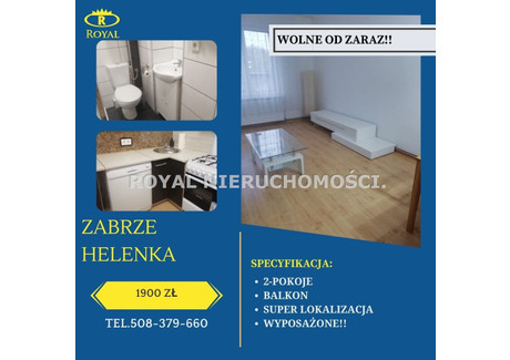 Mieszkanie do wynajęcia - Niepokólczyckiego Helenka, Zabrze, Zabrze M., 44,79 m², 1900 PLN, NET-RYL-MW-8874