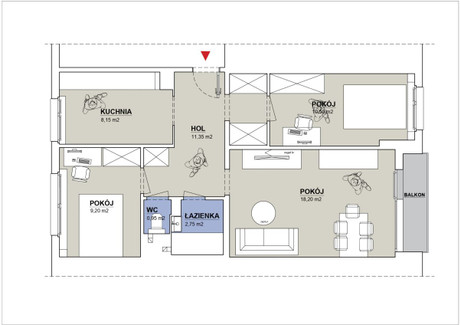 Mieszkanie na sprzedaż - Tychy, 67,9 m², 495 000 PLN, NET-147890