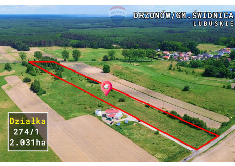 Działka na sprzedaż - Drzonów, Świdnica, Zielonogórski, 20 314 m², 120 000 PLN, NET-142/9148/OGS