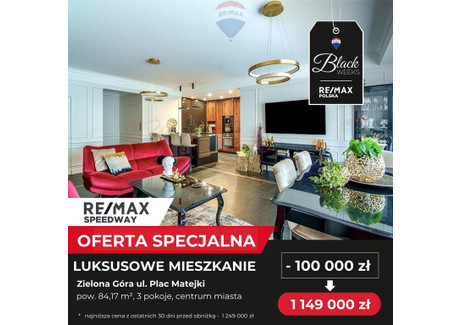 Mieszkanie na sprzedaż - Plac Jana Matejki Zielona Góra, 84,17 m², 1 149 000 PLN, NET-187/9148/OMS