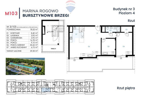 Mieszkanie na sprzedaż - Rogowo, Trzebiatów, Gryficki, 78,32 m², 2 108 000 PLN, NET-239/13467/OMS