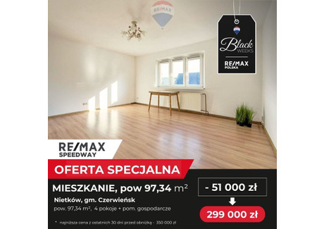 Mieszkanie na sprzedaż - Tadeusza Kościuszki Nietków, Czerwieńsk, Zielonogórski, 97,34 m², 299 000 PLN, NET-185/9148/OMS