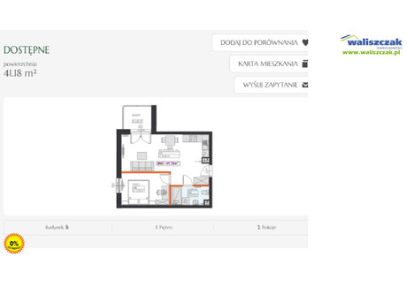 Mieszkanie na sprzedaż - Piotrków Trybunalski, Piotrków Trybunalski M., 41,18 m², 319 841 PLN, NET-MS-13795