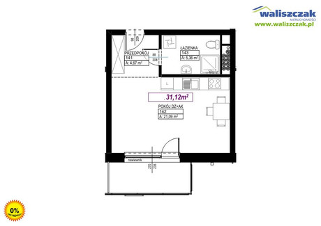 Mieszkanie na sprzedaż - Piotrków Trybunalski, Piotrków Trybunalski M., 31,12 m², 230 288 PLN, NET-MS-13799-1