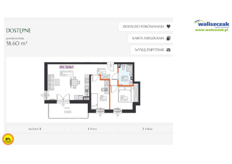 Mieszkanie na sprzedaż - Piotrków Trybunalski, Piotrków Trybunalski M., 58,6 m², 449 222 PLN, NET-MS-13794