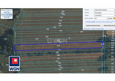 Działka na sprzedaż - 33/1 Chorzew, Kiełczygłow, Pajęczański, 6100 m², 20 000 PLN, NET-500