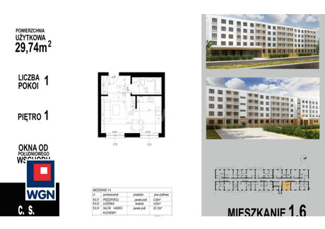 Mieszkanie na sprzedaż - Wojska Polskiego Głogów, Głogowski, 29,74 m², 205 206 PLN, NET-40570201