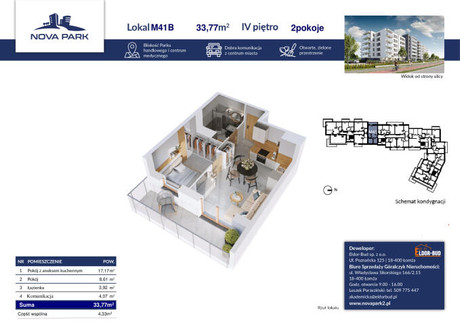 Mieszkanie na sprzedaż - Akademicka Łomża, 35,93 m², 274 903 PLN, NET-2103