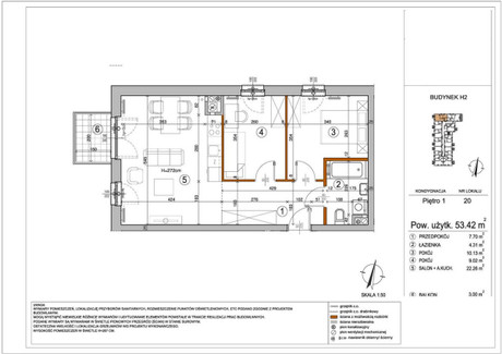 Mieszkanie na sprzedaż - Chełmżyńska Rembertów, Warszawa, 53,42 m², 625 014 PLN, NET-723348