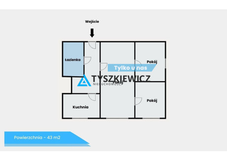 Mieszkanie na sprzedaż - Gabriela Narutowicza Malbork, Malborski, 42,59 m², 198 000 PLN, NET-TY832698