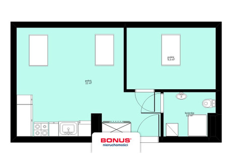 Mieszkanie na sprzedaż - bł. Królowej Jadwigi Śródmieście, Szczecin, 34,65 m², 355 024 PLN, NET-BON44587