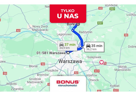 Działka na sprzedaż - Teresińska Borki, Radzymin, Wołomiński, 10 000 m², 1 199 000 PLN, NET-BON43220