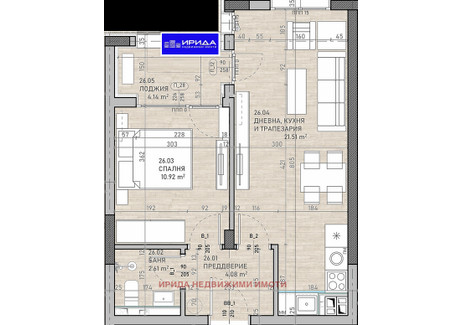 Mieszkanie na sprzedaż - Сухата река/Suhata reka София/sofia, Bułgaria, 65 m², 124 064 USD (514 867 PLN), NET-98912087