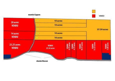 Działka na sprzedaż - Mtée Gagnon, Sainte-Marguerite-du-Lac-Masson, QC J0T1L0, CA Sainte-Marguerite-Du-Lac-Masson, Kanada, 40 469 m², 144 796 USD (582 081 PLN), NET-97087944