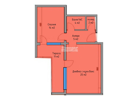 Mieszkanie na sprzedaż - Коматево/Komatevo Пловдив/plovdiv, Bułgaria, 85 m², 75 434 USD (313 053 PLN), NET-96476425