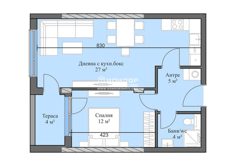 Mieszkanie na sprzedaż - Кършияка/Karshiaka Пловдив/plovdiv, Bułgaria, 73 m², 92 745 USD (384 894 PLN), NET-98084473