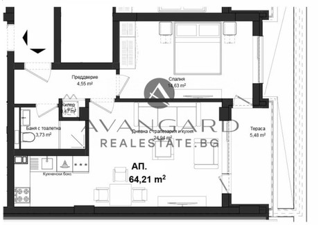 Mieszkanie na sprzedaż - Кършияка, Гагарин/Karshiaka, Gagarin Пловдив/plovdiv, Bułgaria, 73 m², 72 031 USD (294 606 PLN), NET-102051565