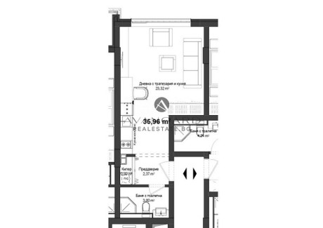 Mieszkanie na sprzedaż - Кършияка, Гагарин/Karshiaka, Gagarin Пловдив/plovdiv, Bułgaria, 44 m², 42 749 USD (175 270 PLN), NET-102271767