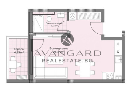 Mieszkanie na sprzedaż - Остромила/Ostromila Пловдив/plovdiv, Bułgaria, 52 m², 57 133 USD (233 675 PLN), NET-94033251