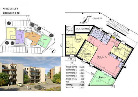 Mieszkanie na sprzedaż - Les Herbiers, Francja, 76 m², 338 386 USD (1 404 301 PLN), NET-94595640