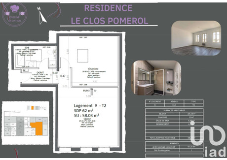 Mieszkanie na sprzedaż - Libourne, Francja, 58 m², 226 853 USD (941 440 PLN), NET-103273800